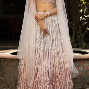 Gorgeous Ombré Pink Lengha
